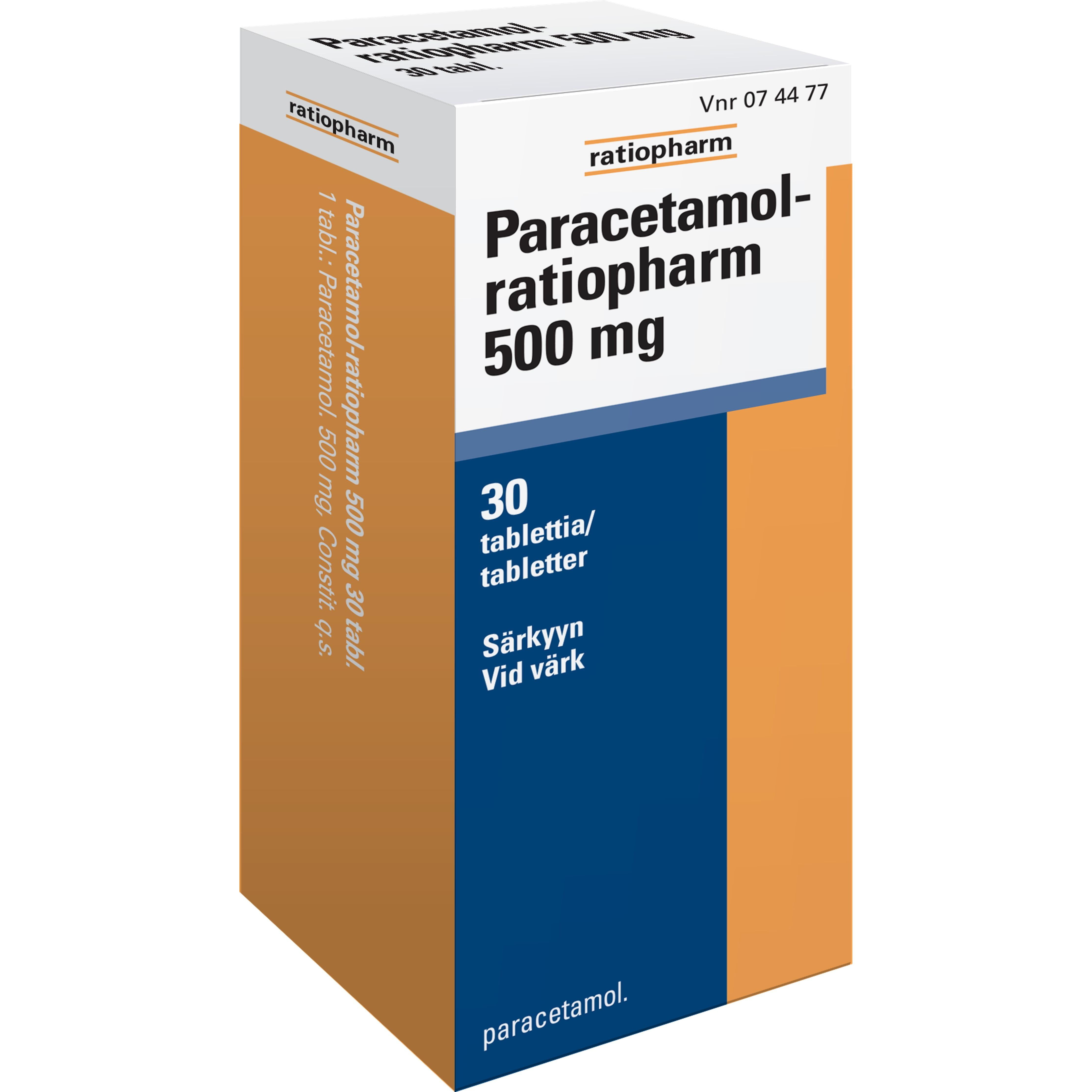 Paracetamol-ratiopharm 30stk 500mg [töfl