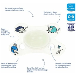 Difrax natural snuð 0-6 GlowInTheDark