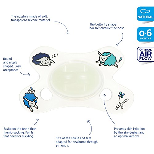 Difrax natural snuð 0-6 GlowInTheDark