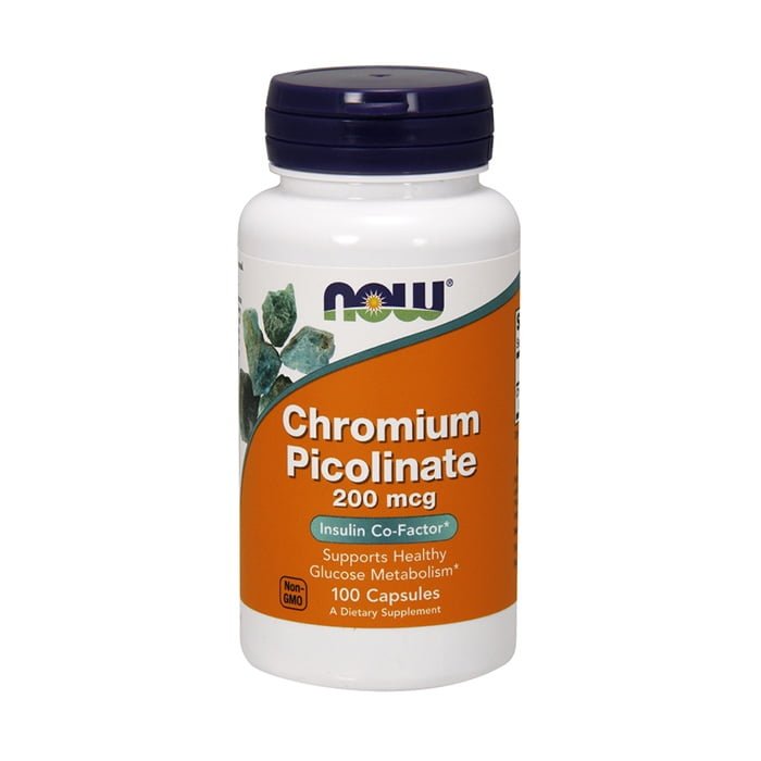Now Chromium/Picolinate 200mcg 100hylki
