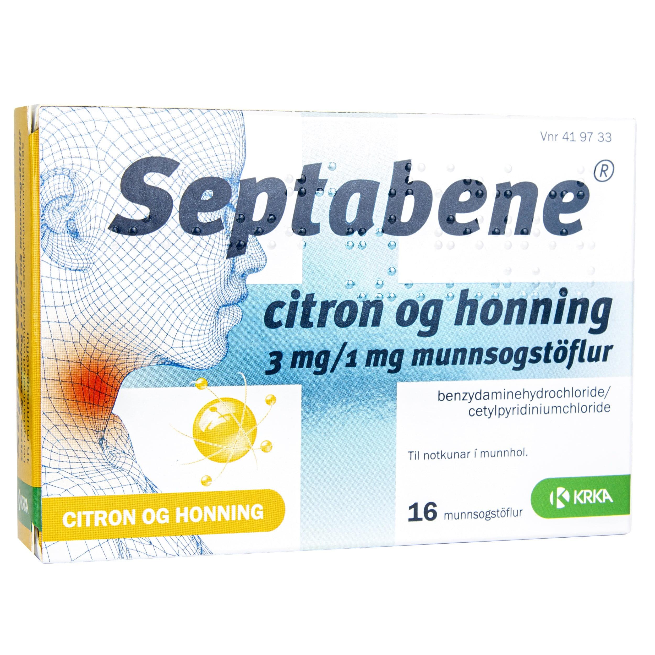 Septabene citron og honning 16stk 0 [sog