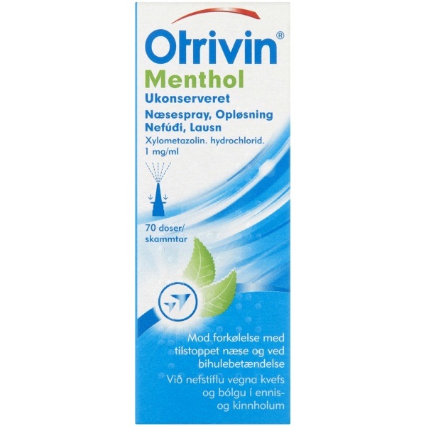 Otrivin Menthol ukonserveret  1mg/ml 10ml