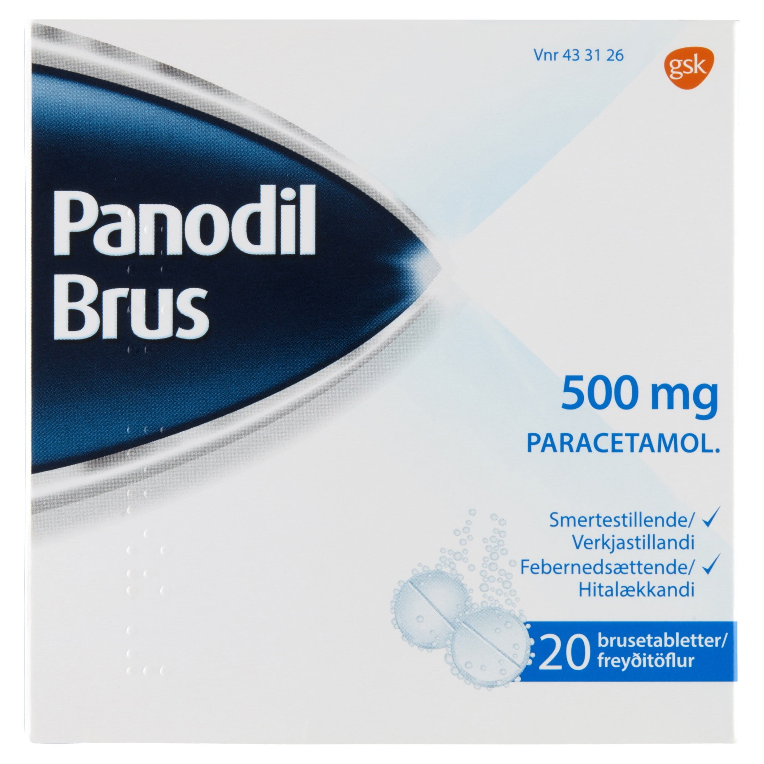 Panodil Brus 20stk 500mg [freyðit]