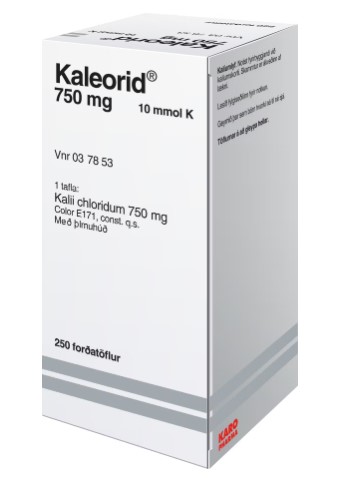 Kaleorid 250stk 750mg [forðatfl]