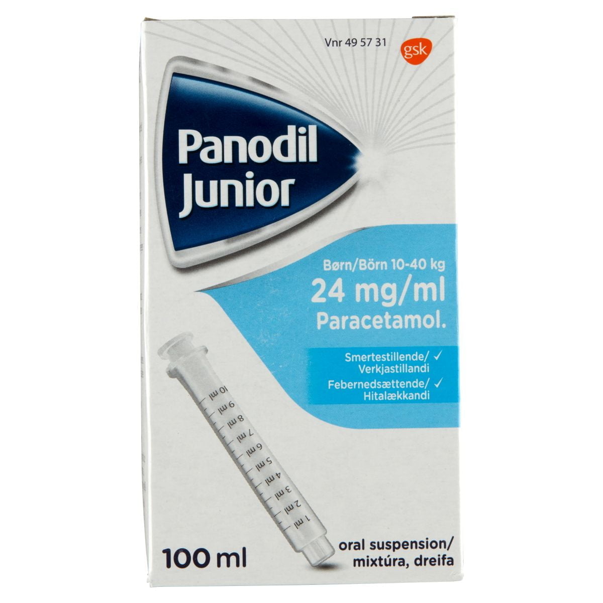Panodil Junior 100ml 24mg/ml [mixtúra]