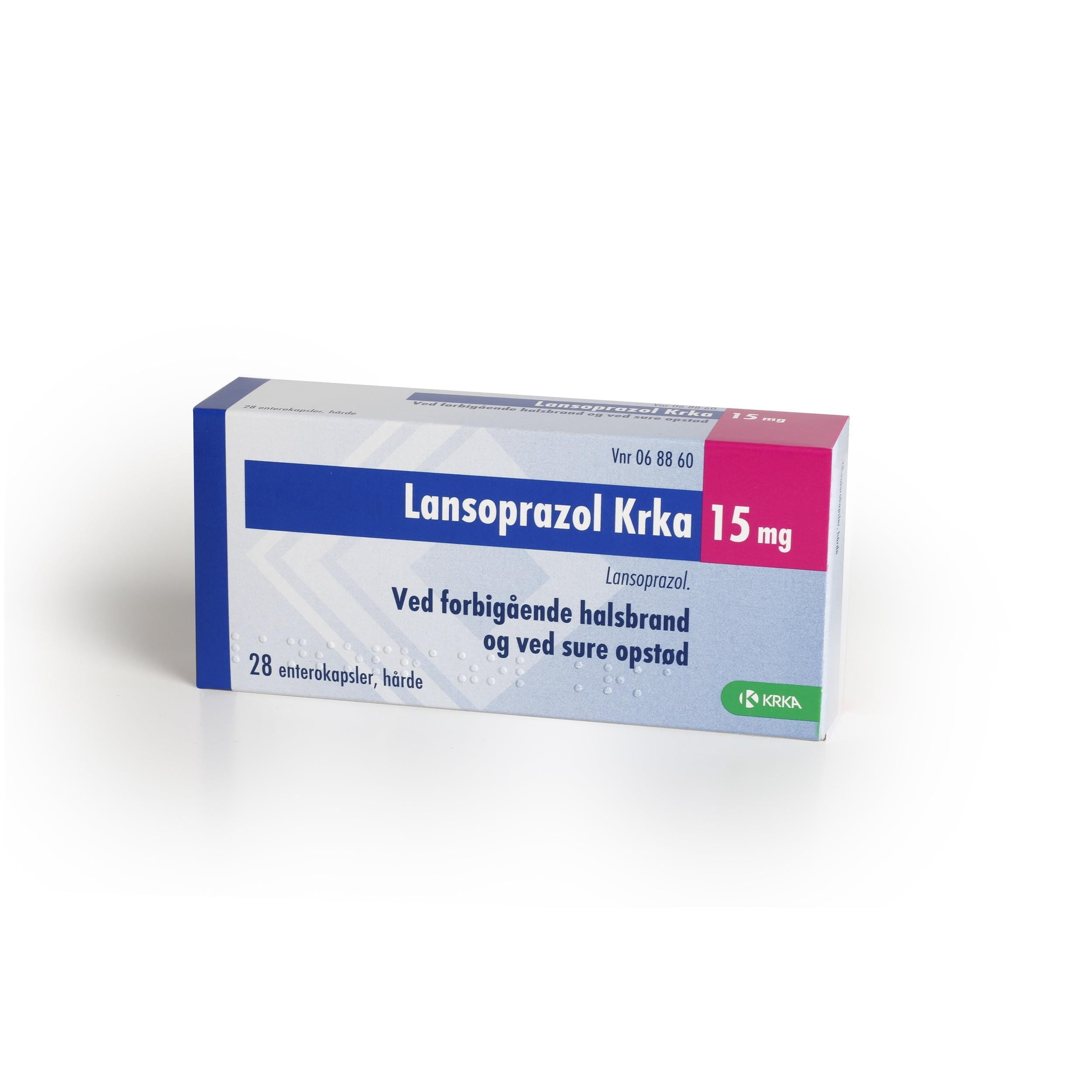 Lansoprazol Krka 28stk 15mg [sþ-hylki]